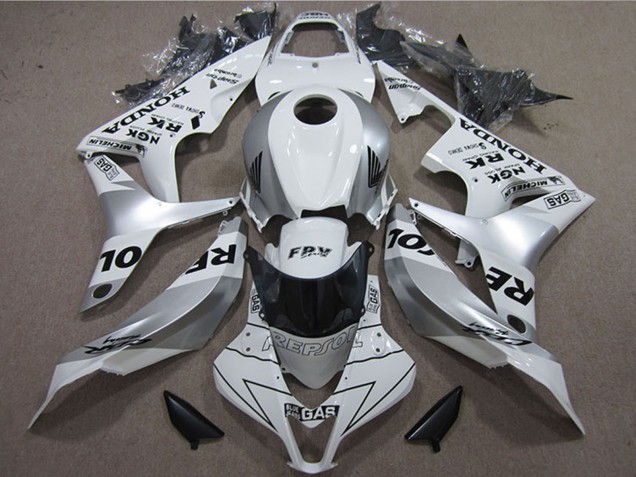 Lojas Carenagens Moto Honda CBR600RR 2007-2008 - Branco Prata Preto Repsol