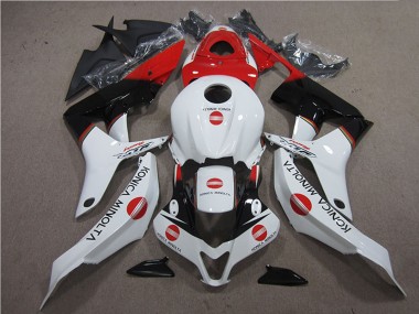 Lojas Carenagens Moto Honda CBR600RR 2007-2008 - Branco Vermelho Preto Brilhante Konica Minolta