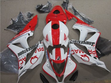 Lojas Carenagens Moto Honda CBR600RR 2007-2008 - Branco Vermelho Pramac Bridgestone