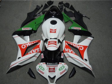 Lojas Carenagens Moto Honda CBR600RR 2007-2008 - Branco Vermelho Verde San Carlo