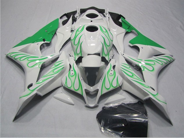 Lojas Carenagens Moto Honda CBR600RR 2007-2008 - Branco Verde Chama
