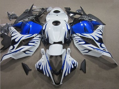 Lojas Carenagens Moto Honda CBR600RR 2009-2012 - Branco Azul Chama