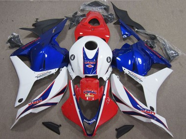 Lojas Carenagem Moto Honda CBR600RR 2009-2012 - Branco Vermelho Azul HRC