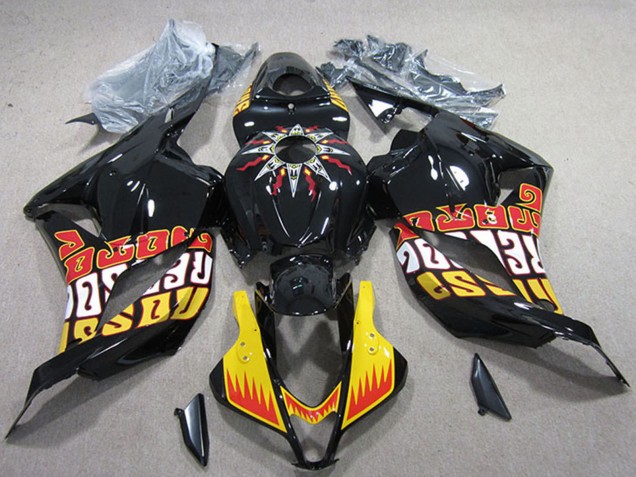 Lojas Carenagens Moto Honda CBR600RR 2009-2012 - Amarelo Preto Brilhante Vermelho Rossi