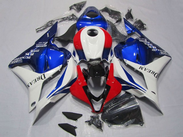 Lojas Carenagens Moto Honda CBR600RR 2009-2012 - Branco Vermelho Azul Dream