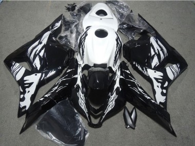 Lojas Carenagem Moto Honda CBR600RR 2009-2012 - Branco Preto Brilhante