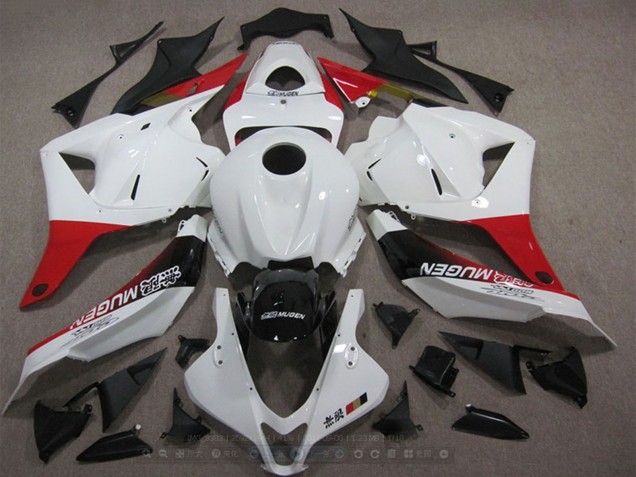 Lojas Carenagens Moto Honda CBR600RR 2009-2012 - Branco Vermelho Preto Brilhante Mugen
