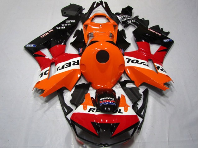 Lojas Kits Carenagens Moto Honda CBR600RR 2013-2023 - Laranja Branco Vermelho Preto Brilhante Repsol