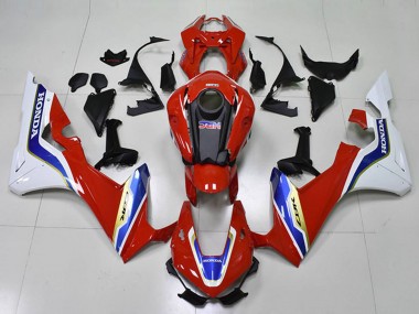 Lojas Carenagem Moto Honda CBR1000RR 2017-2023 - Branco Vermelho Azul HRC