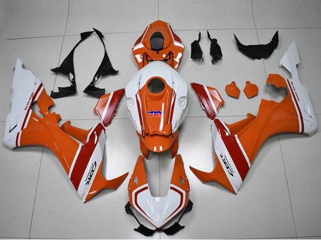 Lojas Carenagens Moto Honda CBR1000RR 2017-2024 - Branco Laranja Vermelho HRC
