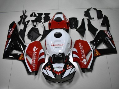 Lojas Carenagens Moto Honda CBR1000RR 2012-2016 - Branco Vermelho Preto Brilhante Santander