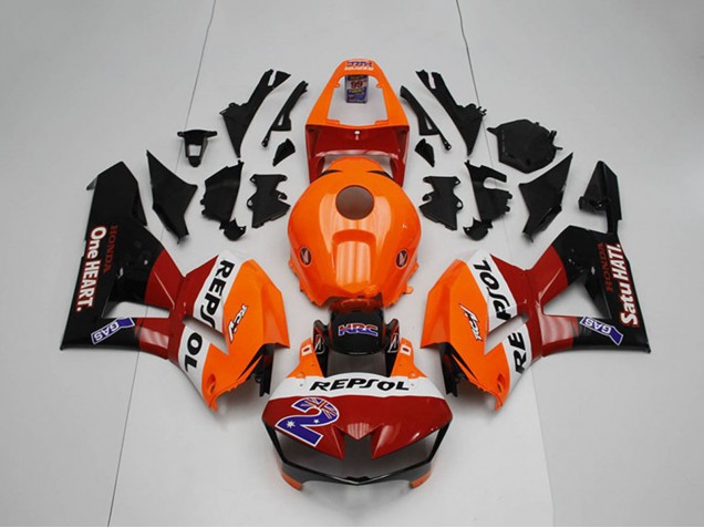 Lojas Carenagens Moto Honda CBR1000RR 2012-2016 - Laranja Branco Vermelho Preto Brilhante Repsol 2