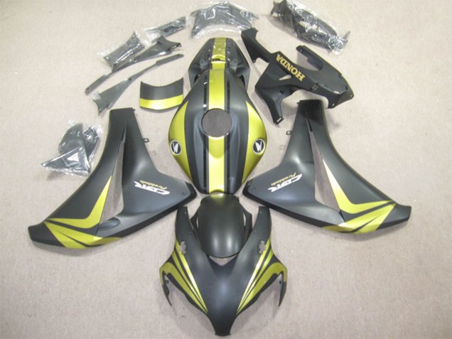 Lojas Carenagens Moto Honda CBR1000RR 2008-2011 - Amarelo Preto Fosco