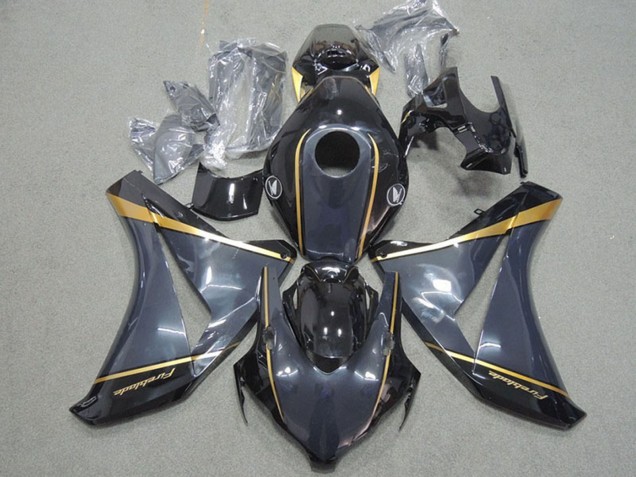 Lojas Carenagens Moto Honda CBR1000RR 2008-2011 - Azul Escuro Ouro Preto Brilhante Fireblade