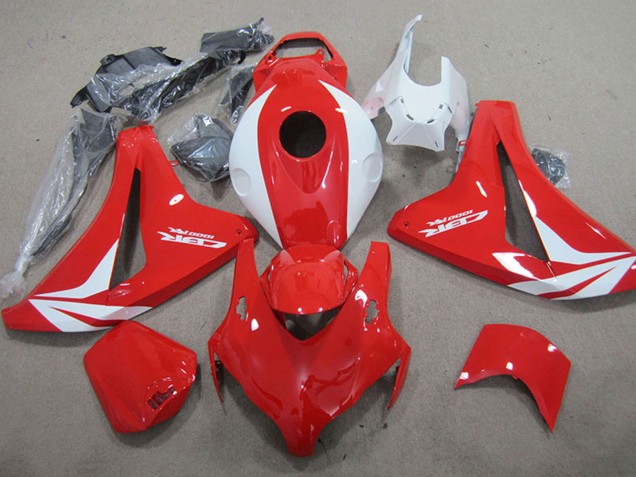 Lojas Carenagens Moto Honda CBR1000RR 2008-2011 - Branco Vermelho Fireblade