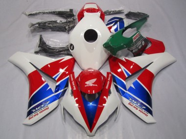 Lojas Carenagens Moto Honda CBR1000RR 2008-2011 - Branco Vermelho Azul Corrida