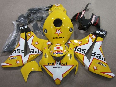 Lojas Carenagens Moto Honda CBR1000RR 2008-2011 - Amarelo Branco Preto Brilhante Star Repsol HRC