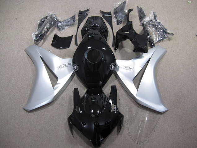 Lojas Carenagens Moto Honda CBR1000RR 2008-2011 - Prata Preto Brilhante Fireblade