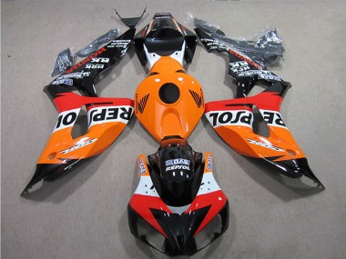 Lojas Kits Carenagens Moto Honda CBR1000RR 2006-2007 - Laranja Branco Vermelho Preto Brilhante Repsol