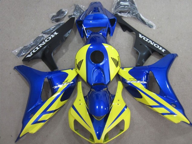 Lojas Carenagens Moto Honda CBR1000RR 2006-2007 - Azul Amarelo Preto Brilhante
