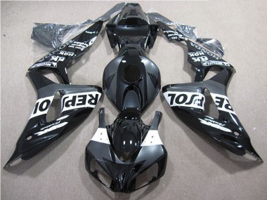 Lojas Carenagens Moto Honda CBR1000RR 2006-2007 - Preto Brilhante Cinzento Branco Repsol