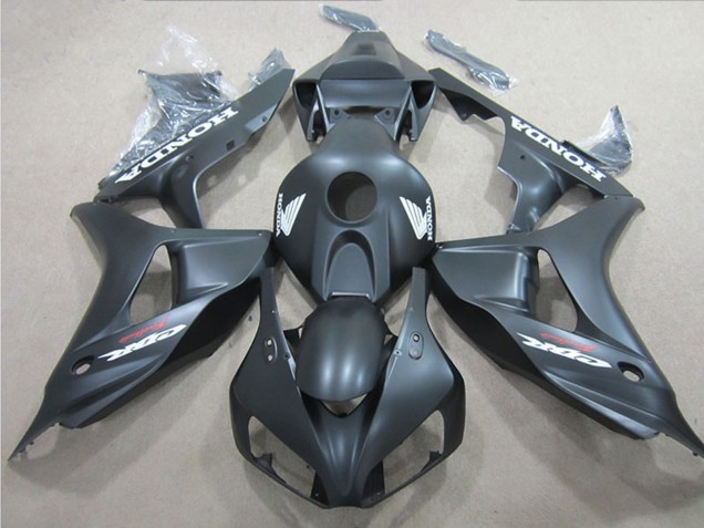 Lojas Carenagens Moto Honda CBR1000RR 2006-2007 - Preto Fosco Branco Decal