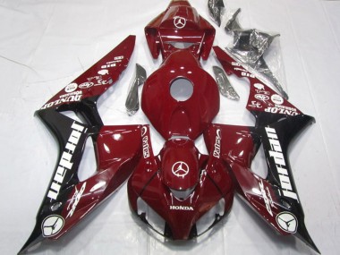 Lojas Carenagens Moto Honda CBR1000RR 2006-2007 - Vermelho Castanho Preto Brilhante Branco Jordan