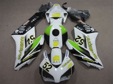 Lojas Carenagens Moto Honda CBR1000RR 2004-2005 - Branco Amarelo Verde Preto Brilhante Hannspree 52