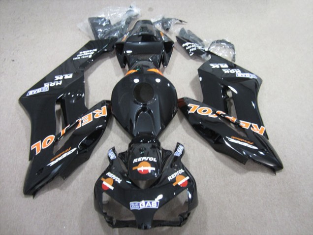 Lojas Carenagens Moto Honda CBR1000RR 2004-2005 - Preto Brilhante Laranja Repsol