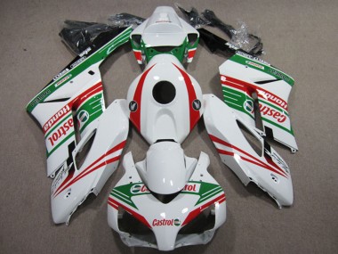 Lojas Carenagens Moto Honda CBR1000RR 2004-2005 - Branco Vermelho Verde Castrol