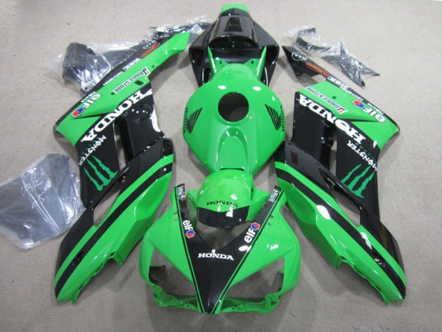 Lojas Carenagens Moto Honda CBR1000RR 2004-2005 - Verde Preto Brilhante Monstro
