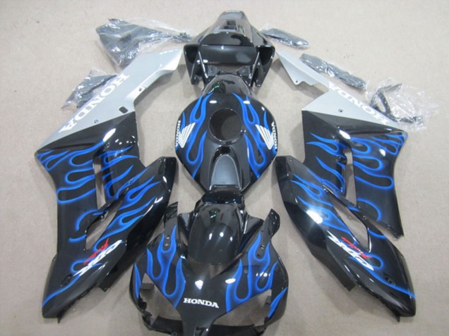 Lojas Carenagens Moto Honda CBR1000RR 2004-2005 - Preto Brilhante Azul Chama