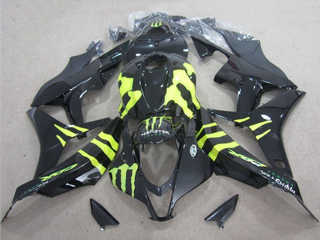 Lojas Carenagens Moto Honda CBR1000RR 2004-2005 - Preto Brilhante Amarelo Monstro