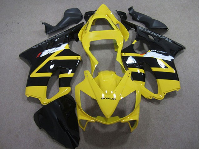 Lojas Kits Carenagem Moto Honda CBR600 F4i 2001-2003 - Amarelo Preto Brilhante