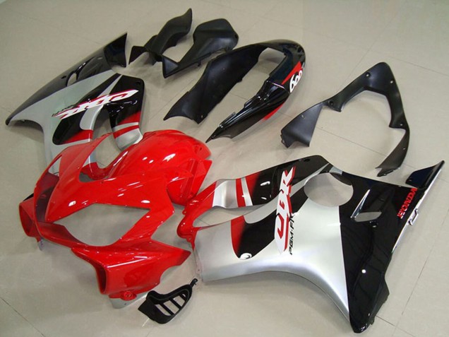 Lojas Kit Carenagens Moto Honda CBR600 F4i 2004-2007 - Prata Vermelho Preto Brilhante