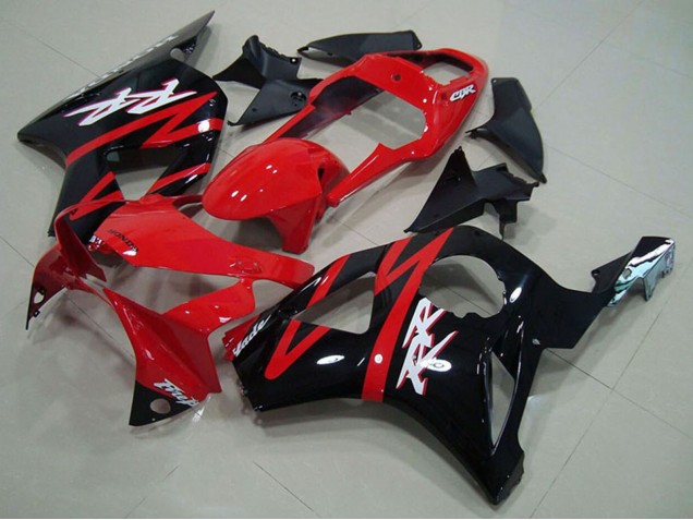 Lojas Carenagem Moto Honda CBR900RR 954 2002-2003 - Vermelho Preto Brilhante Listra