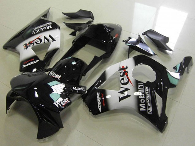 Lojas Carenagens Moto Honda CBR900RR 954 2002-2003 - Preto Brilhante Branco West