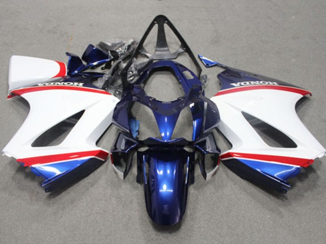 Lojas Carenagem Moto Honda VFR 800 2002-2013 - Branco Azul Vermelho