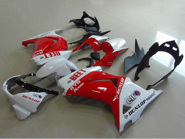 Lojas Carenagens Moto Kawasaki ZX250R 2008-2012 - Branco Vermelho BEET