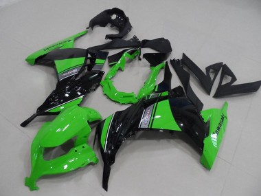 Lojas Carenagens Moto Kawasaki ZX300R 2013-2018 - Verde Preto Brilhante