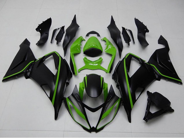 Lojas Carenagens Moto Kawasaki ZX6R 2013-2018 - Verde Preto Fosco