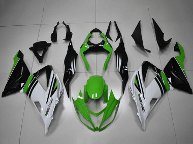 Lojas Carenagens Moto Kawasaki ZX6R 2013-2018 - Verde Branco Preto Listra