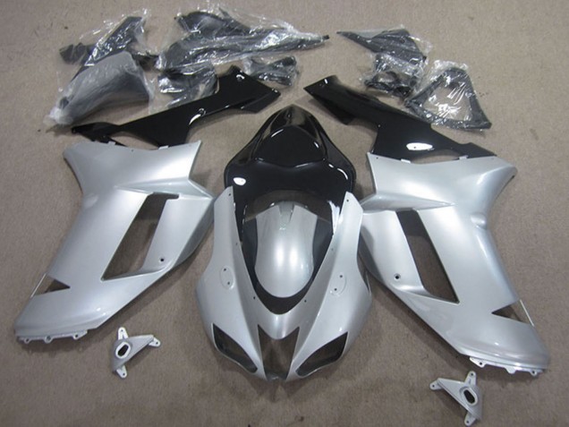 Lojas Carenagens Moto Kawasaki ZX6R 2007-2008 - Prata Preto