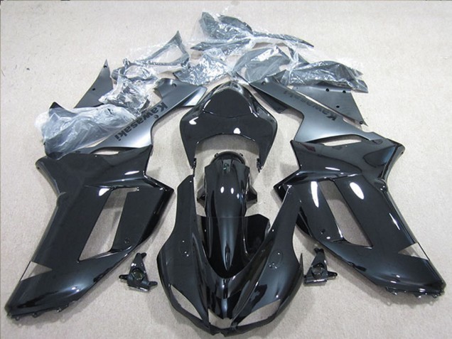 Lojas Carenagens Moto Kawasaki ZX6R 2007-2008 - Preto Prata