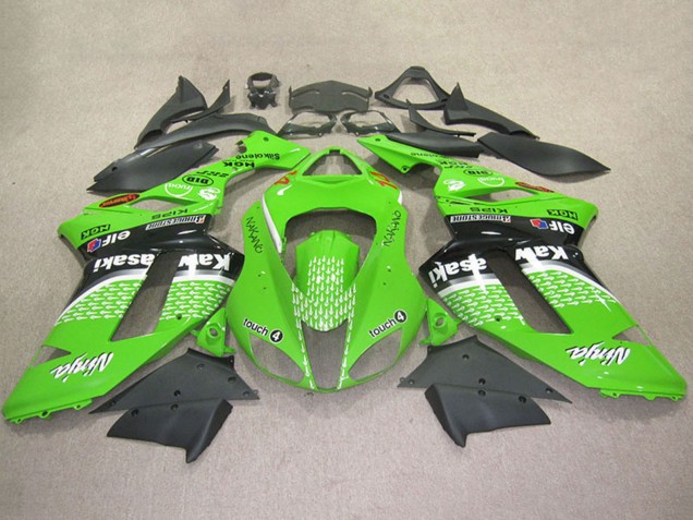 Lojas Carenagens Moto Kawasaki ZX6R 2007-2008 - Verde Touch4 4