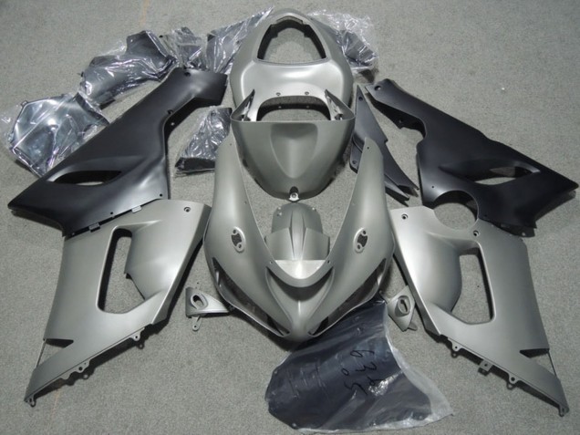 Lojas Carenagens Moto Kawasaki ZX6R 2005-2006 - Cinzento Preto Fosco