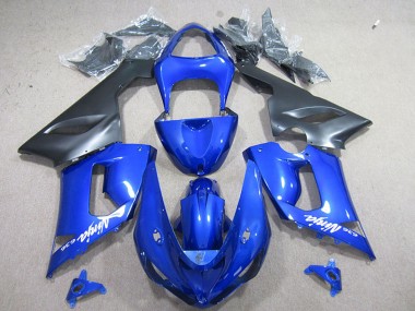 Lojas Carenagem Moto Kawasaki ZX6R 2005-2006 - Azul Preto Fosco