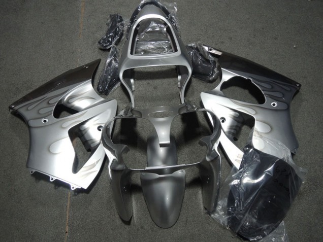 Lojas Carenagens Moto Kawasaki ZX6R 2000-2002 - Prata Cinzento Chama