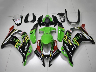 Lojas Carenagens Moto Kawasaki ZX10R 2016-2020 - Verde Amarelo Vermelho Branco Preto Monstro