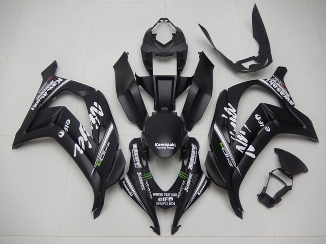 Lojas Carenagens Moto Kawasaki ZX10R 2016-2020 - Preto Fosco Verde Branco Monstro Corrida Team Motocard